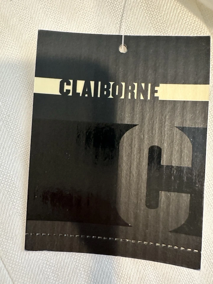 Blazer Chaqueta Regular Claiborne Para Hombre Talla 42 Seda Lino Marfil Completamente Forrada NUEVO Foto 3 de 4