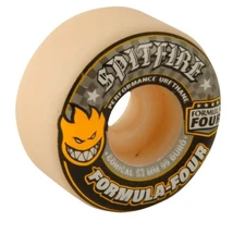 Spitfire F4 Conical Wheels Set Yellow Print 56mm/99d
