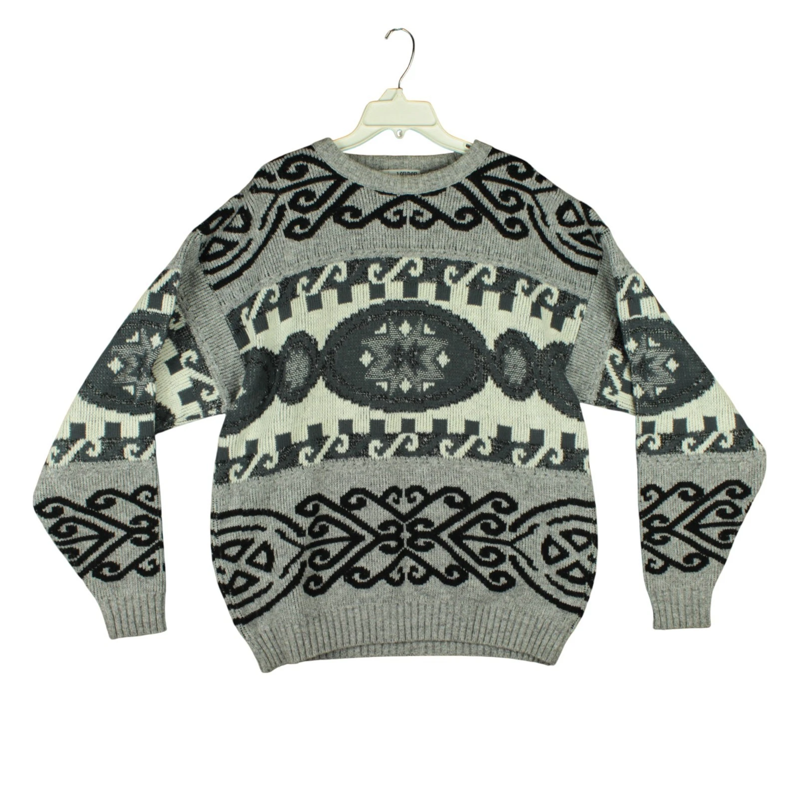London Fog Vintage Sweater Size L alpaca Blend Chunky Gray Retro
Opens in a new window or tab