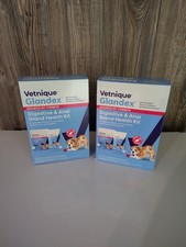 2x Vetnique Glandex Digestive  Anal Gland Health Kit Duck Bacon Chews For Dogs