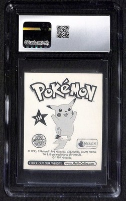 1998 Merlin Pokemon Series 1 Ash S26 Special Glitter Sticker CGC