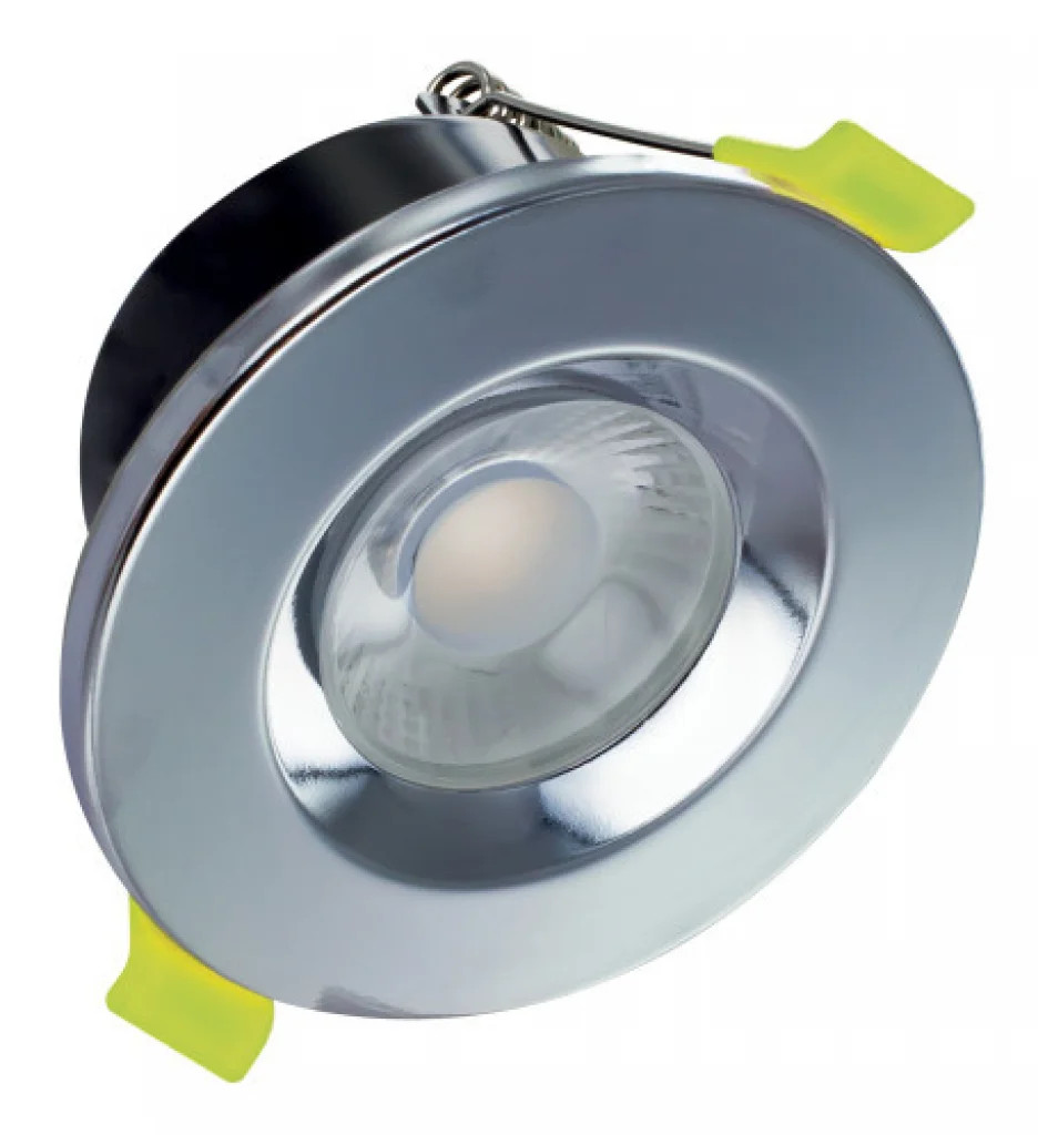 Downlight Silver J-Series Low-Profile 8w LED Chrome Dimmable IP65 3000K 800lm