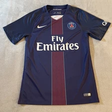 Nike PSG 2016 Authentic Jersey Paris Saint-Germain Home Shirt Kit Men Small Blue