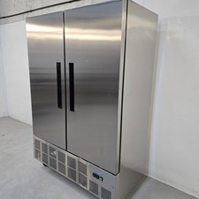 Upright Fridge Double 2 Door Stainless Slimline 960L Kitchen Commercial Polar...