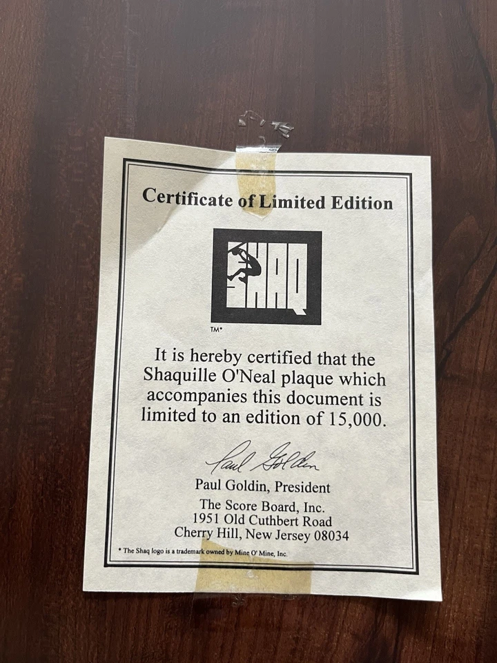 Shaq Rc Plaque 15 英寸 x 18 英寸 1992 1993 LSU 经典卡 2717/15000 + 其他物品 — 第 2/4 张图片