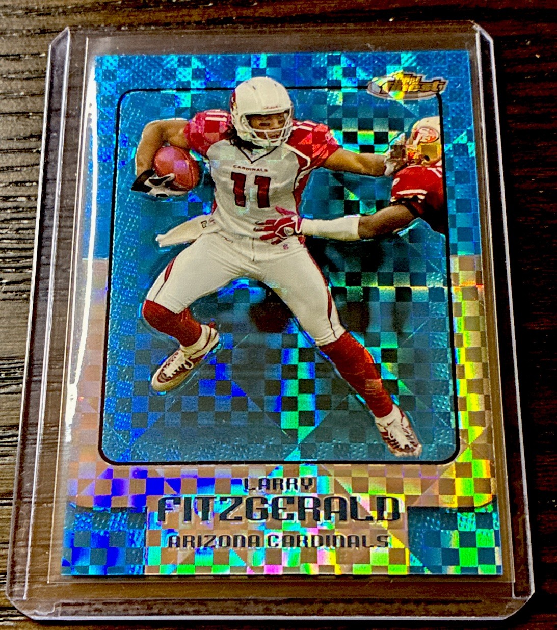 2006 Topps Finest - Larry Fitzgerald #13 Blue X-Fractor /150