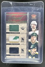 2011-12 Crown Royale Cal Clutterbuck Dennis Maruk Mike Modano Lineage Patch #/25