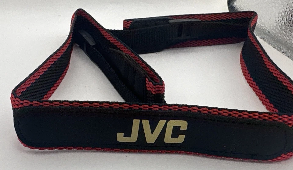 Vintage JVC Camera Neck Strap Black Red Gold Logo New Old Stock Camcorder SLR - Image 2 of 2