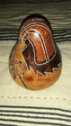Peruvian Woman Man Indian Carved and Painted Gourd Peru Indian Folk Art Signed  — photo 2