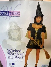 Wicked Witch of the West Wizard of Oz Womens Halloween Costume Cosplay Sz Med