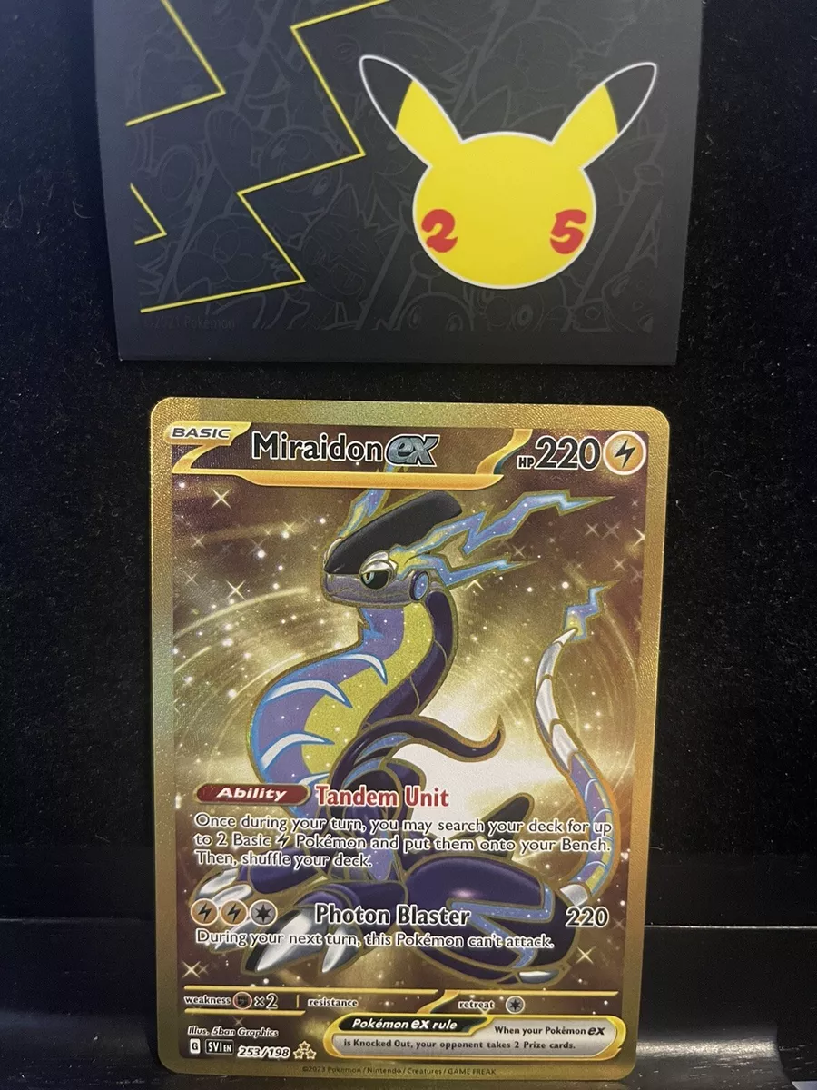 Miraidon EX 253/198 Scarlet & Violet Gold Secret Rare Pokemon TCG