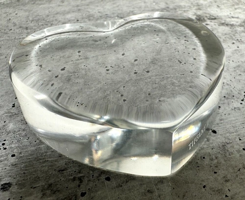 Vintage Tiffany & Co. Glass Heart Paperweight