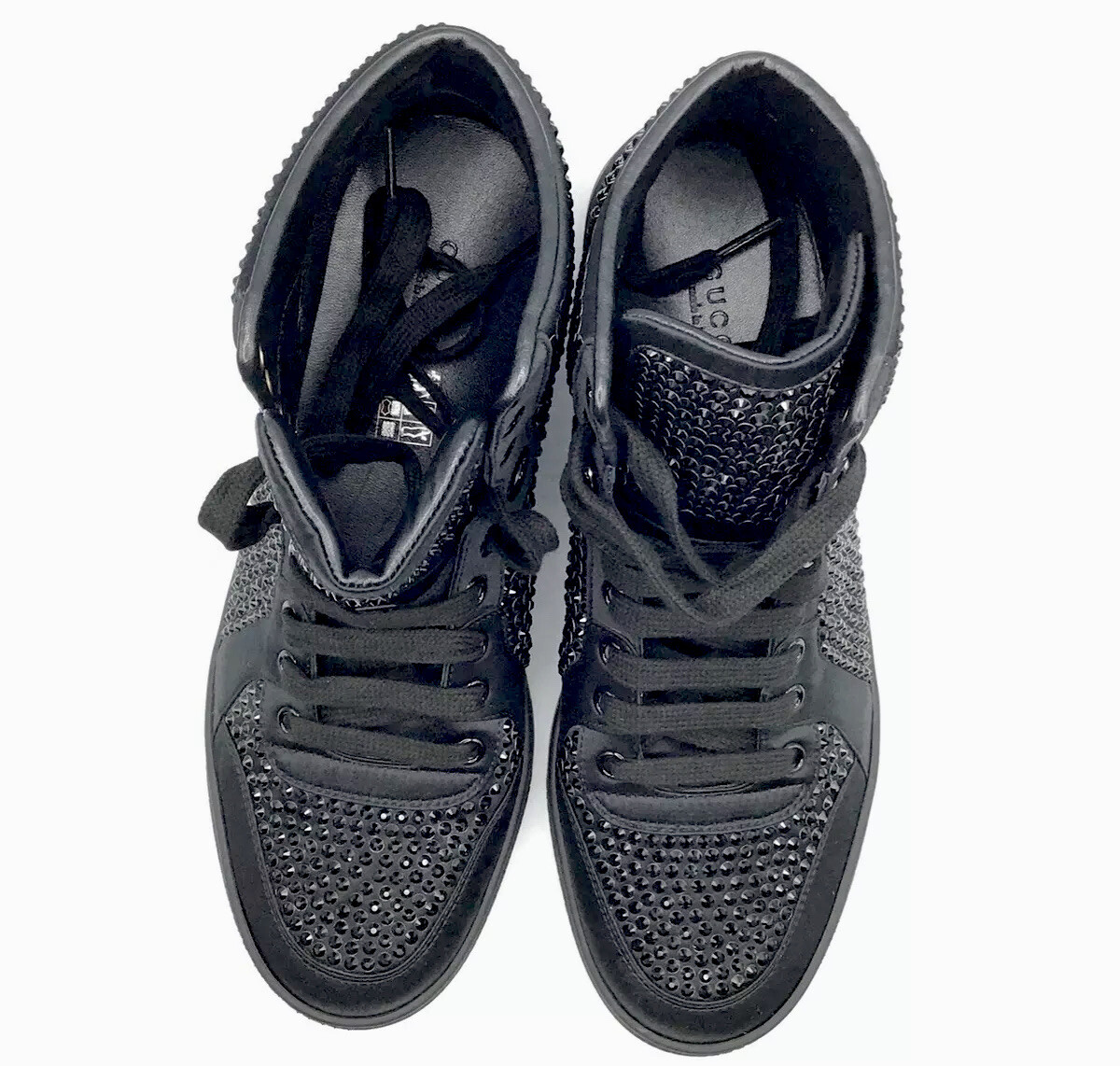 Authentic Gucci Nero Black Shoes 338947 KLW10 G39 (High Top  display picture 1