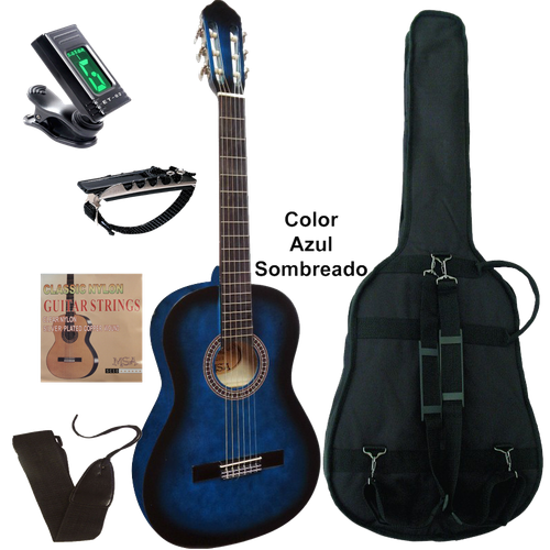 Pack de clásica española 4/4 azul sombreado + 5 accesorios | eBay