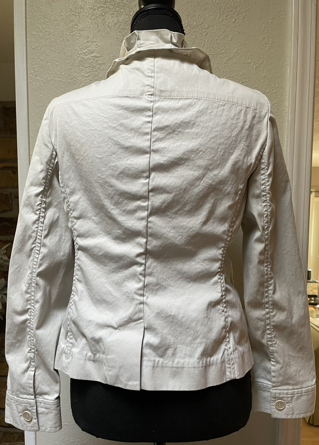 TALBOTS Petites Ruffle Neck Single Button Jacket/… - image 4