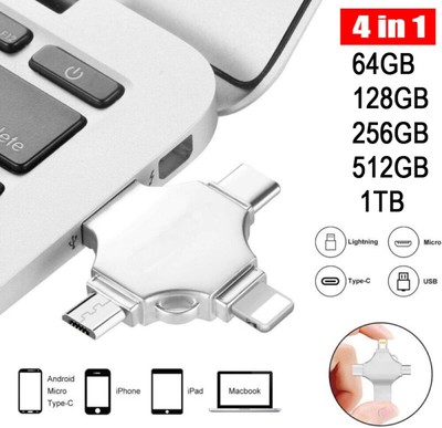 4 in 1 Type C OTG USB 3.0 Flash Drive Speicherstick USB Stick for Samsung iphone