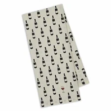 DII Design Imports Bottle Dots Printed Dishtowel ~ 18x28 in ~ NWT