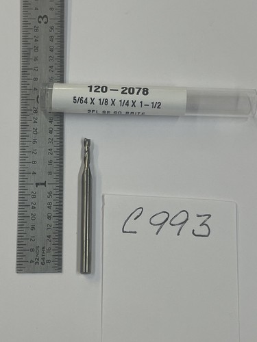 9/64 4 FLUTE SOLID CARBIDE END MILL HTC #120-4140 9/16 FLUTE X 2 9/64 4 FLUTE SOLID CARBIDE END MILL HTC #120-4140 9/16 FLUTE X 2