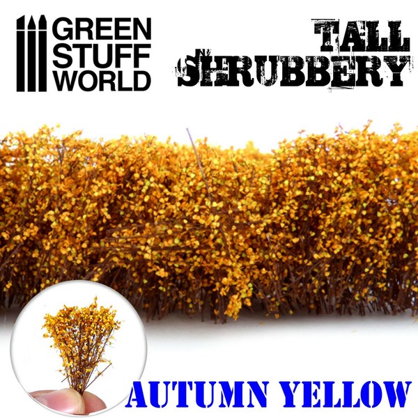 Arbustos Altos Otoño Amarillo- Modelismo Miniaturas Árboles Natural