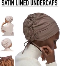 Satin Lined Hijab Under scarf Silk Underscarf cap Tube Tie Bonnet
