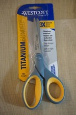 Westcott 15397 8" Straight Titanium Bonded Non-Stick Scissors Grey/Yellow 1ct