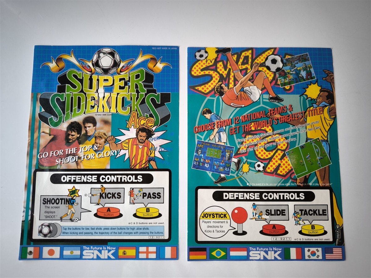 SUPER SIDEKICKS NEO GEO MVS Artwork Flyers UK