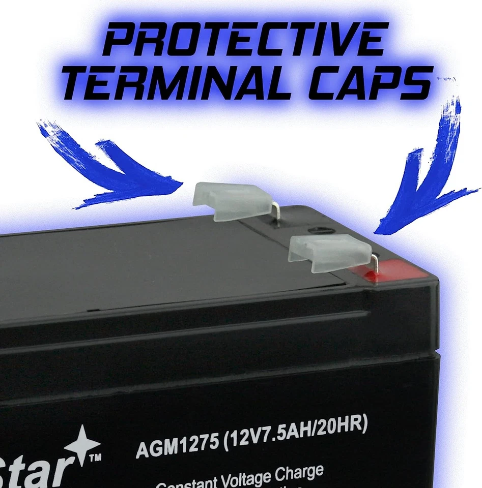 Powerstar 12V 7.5AH Replacement Battery for APC ES500 ES550 LS500 RBC110 RBC2 - Image 2 of 4