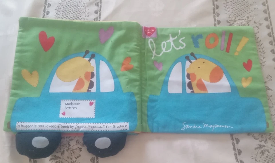 Libro de bebé Montessori tranquilo tela suave animales colorido rollo educativo Foto 2 de 4