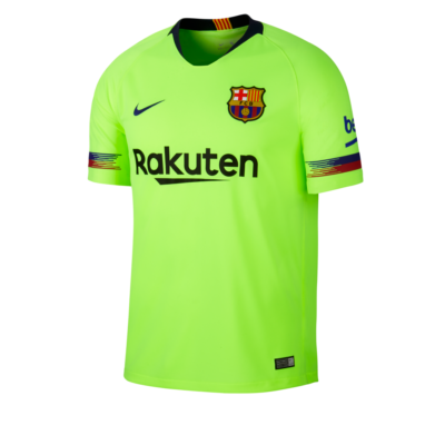 Men's 2018/19 Team Barcelona Football Club Away NeonStadium Jersey