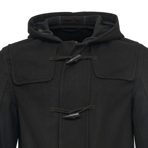 Duffle Coat Wool Mixed Jacket Winter Outdoor Camping Work Fishing Hooded Parka - Picture 4 of 12