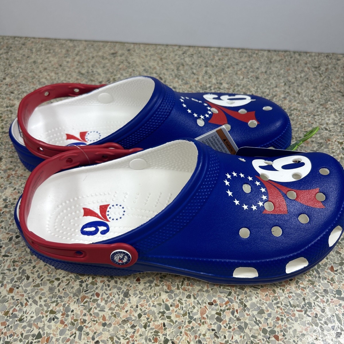 Crocs NBA Philadelphia 76ers Classic Clogs for Men and Women 