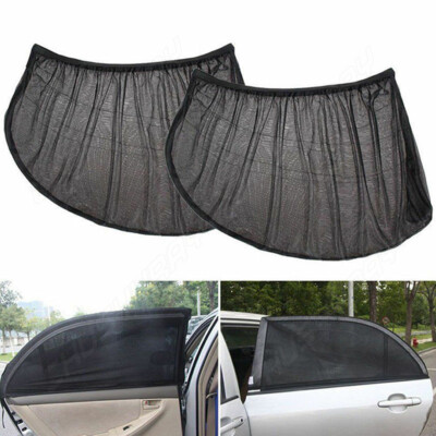 2 Pack Sun Shade Front & Rear Window Screen Cover Sunshade Protector Car Truck