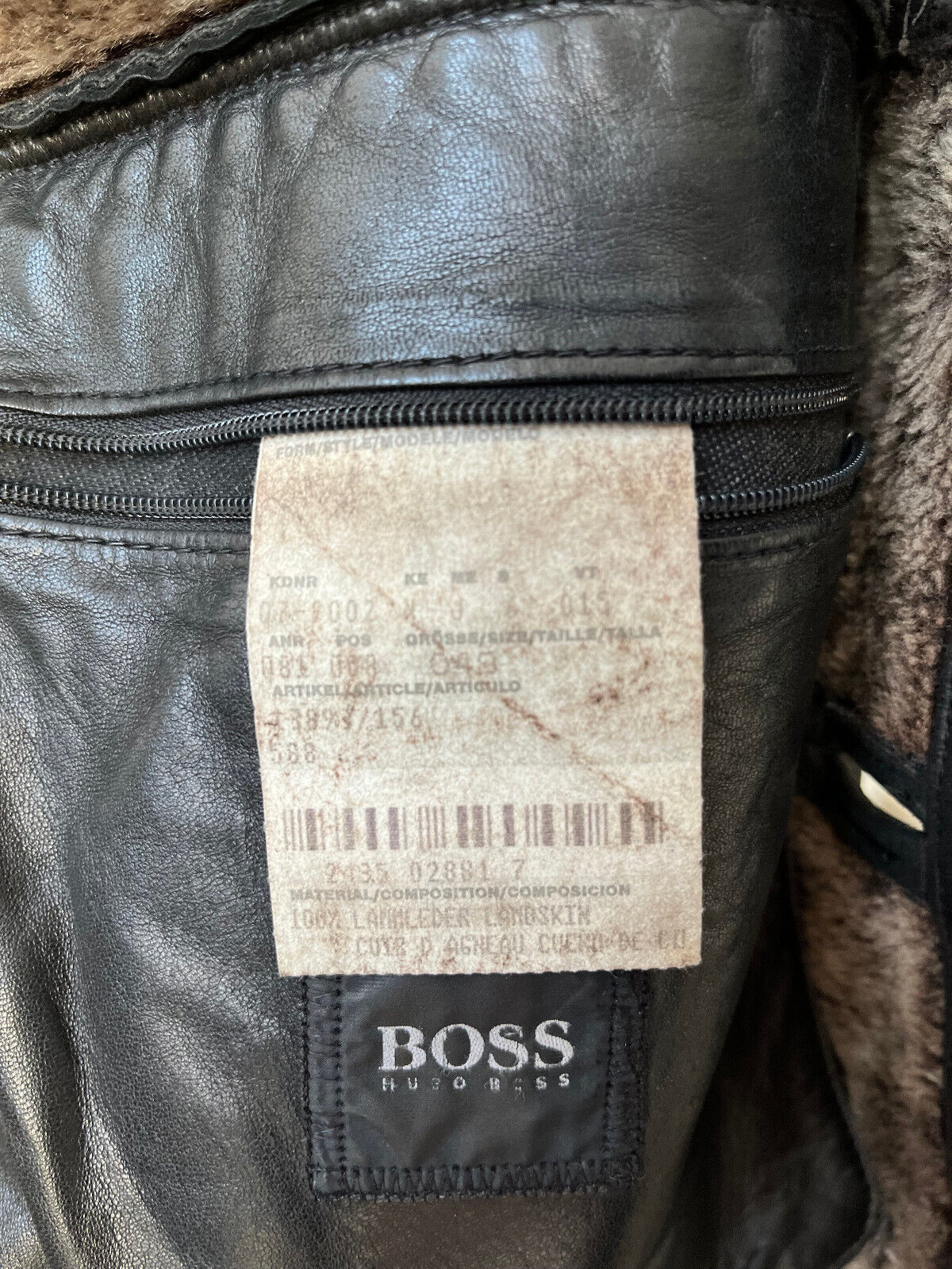 Hugo Boss Mens Vintage 100% Lamb Leather Wool But… - image 10