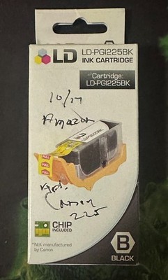 NEW Compatible Canon PGI-225BK Black Ink Cartridge Expired 04/2019