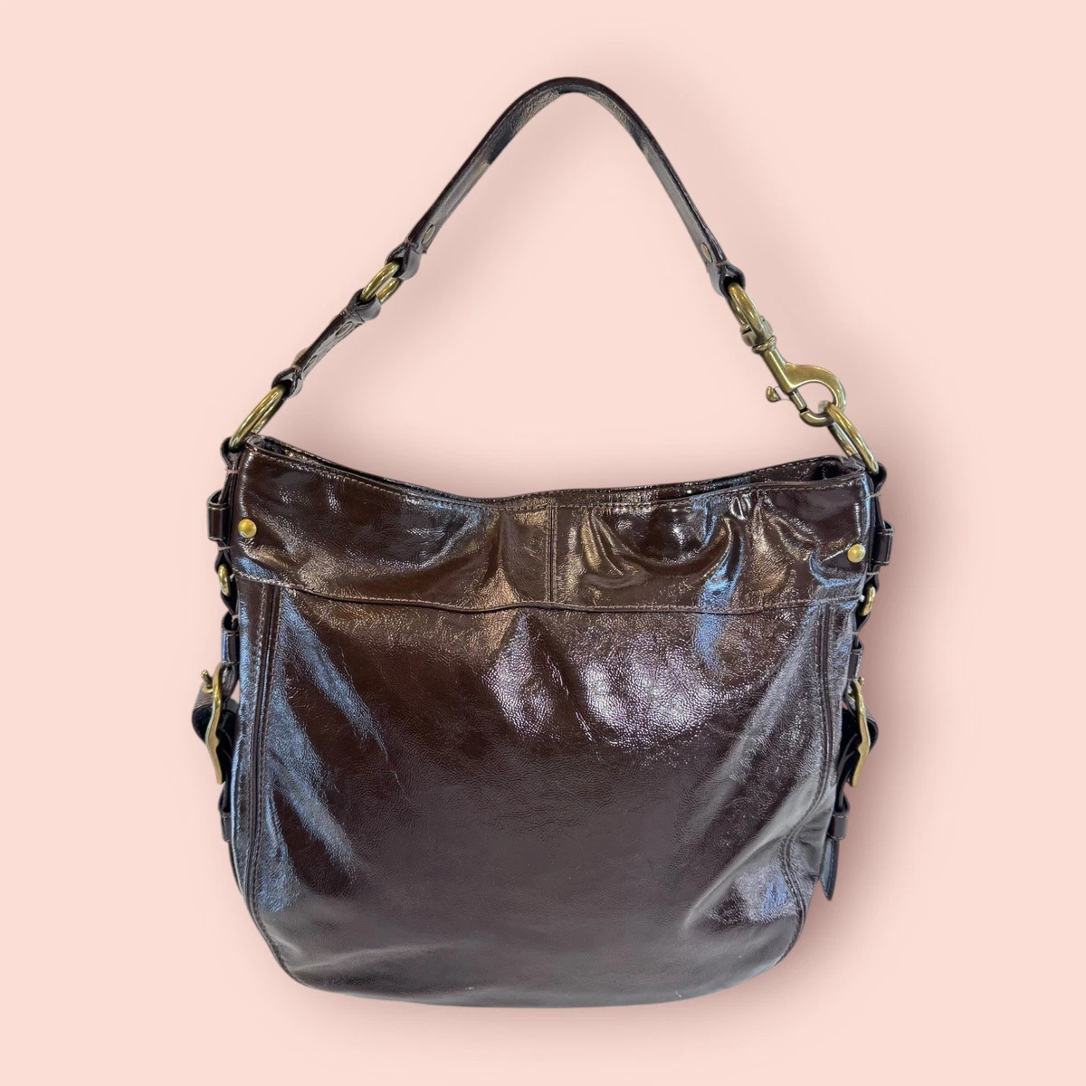 Coach Zoe Shoulder Bag Patent Bags & Handbags for Women for sale