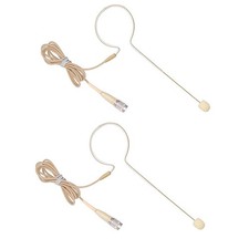 2 Pack Single Hook Hirose 4pin Headset Microphone For Audio Technica Wireless