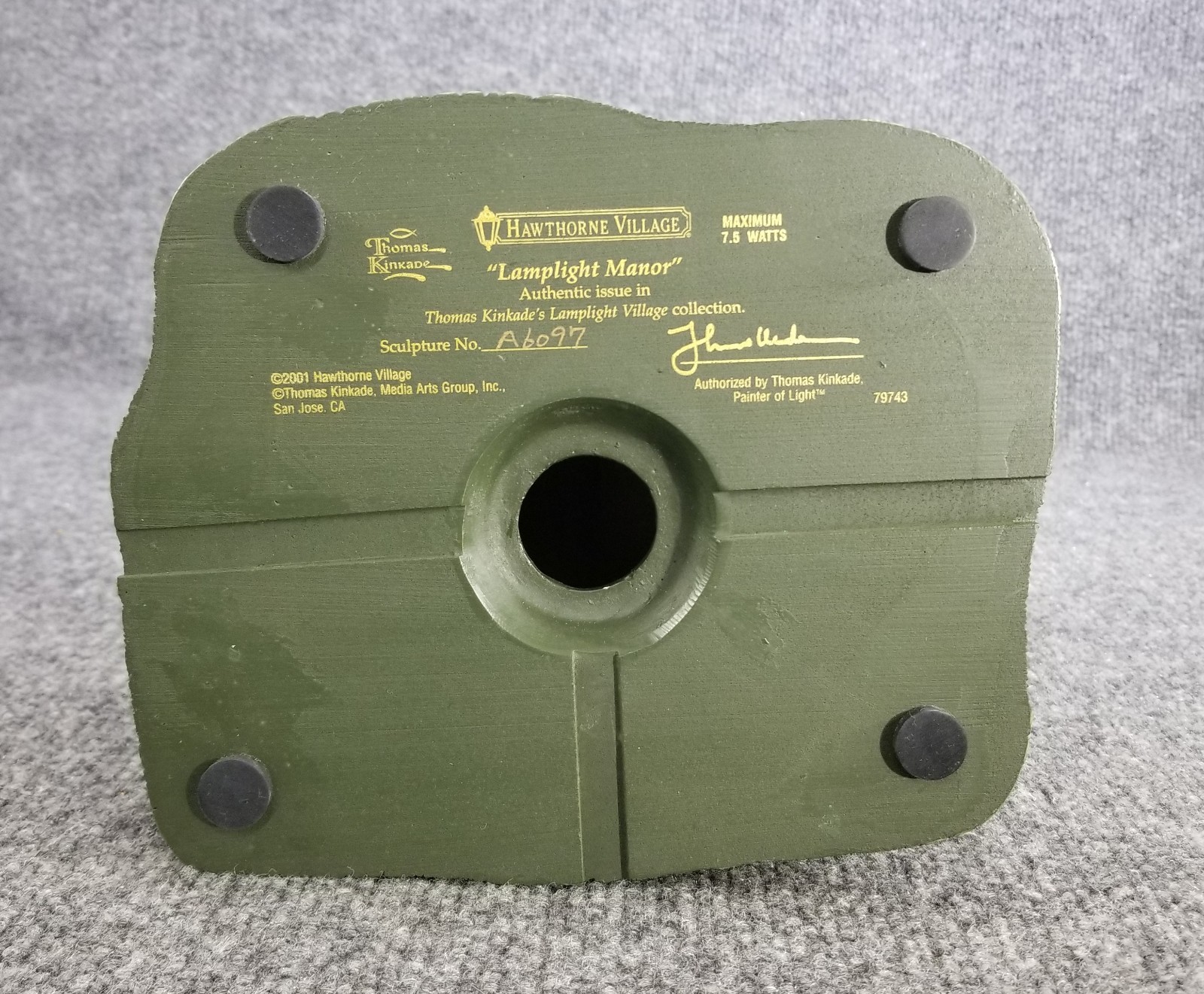 HAWTHORNE VILLAGE Thomas Kinkade LAMPLIGHT MANOR LIGHTUP BUILDING