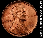 1953 Lincoln Wheat Cent - Choice Gem Brilliant Unc  No Reserve  #K878