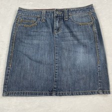 Vintage Tommy Hilfiger Above Knee Medium Wash Denim Skirt, Size 4, Y2K 90s