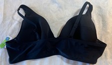 Lane Bryant Bra 44D Black Cacique Lightly Lined Plunge Underwire