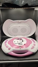 Hello Kitty Karaoke CD Player Boombox KT-2003B Pink CD Player Tested No Mic...