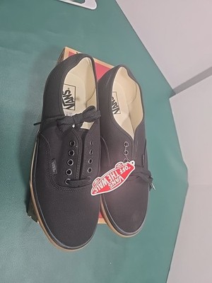 NWB Vans Off the Wall Black Canvas Sneaker Skate Shoes Mens 12