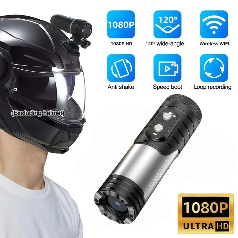 Bike Motorcycle Helmet Camcorder 1080P HD Sports Video Action Outdoor Recorder