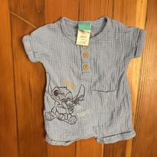Disney Stitch 0/3M Blue Toddler Romper