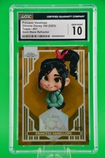 2023 Topps Chrome Disney 100 Princess Vanellope #21 Gold WV Refractor /50 SGC 10