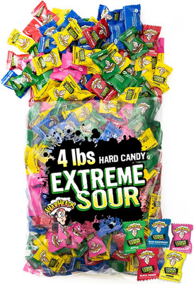 Warheads Extreme Sour Assorted Mix Flavors, Bulk Nostalgia Hard Candy (4 Pounds)