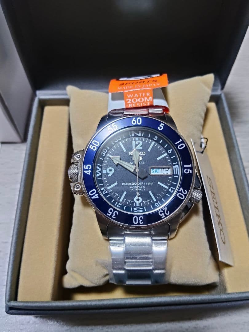 Seiko 5 SPORTS SKZ209J1 Blue Atlas Automatic Watch 82-B79 NEW | eBay