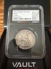 New Listing1853 VaultBox NGC VF35 With Arrows And Rays Seated Liberty Half Dollar