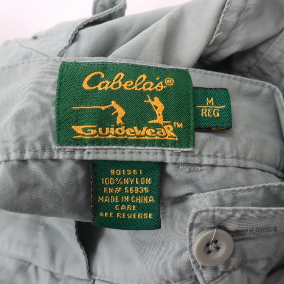 Shorts de carga Cabelas 6" masculino médio 32-34" guia de pesca náilon verde externo - Imagem 3 de 4