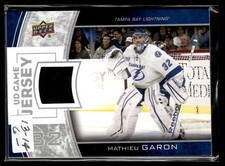 2013-14 Upper Deck UD Game Jerseys Mathieu Garon Tampa Bay Lightning #GJ-GA